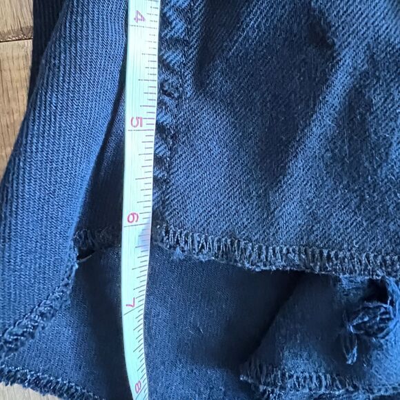 Rag & Bone Shorts Women's Size 28 Black Rebel Boyfriend Denim Jean Distressed - Picture 9 of 9